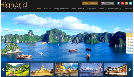 Thiết kế giao diện website du lịch