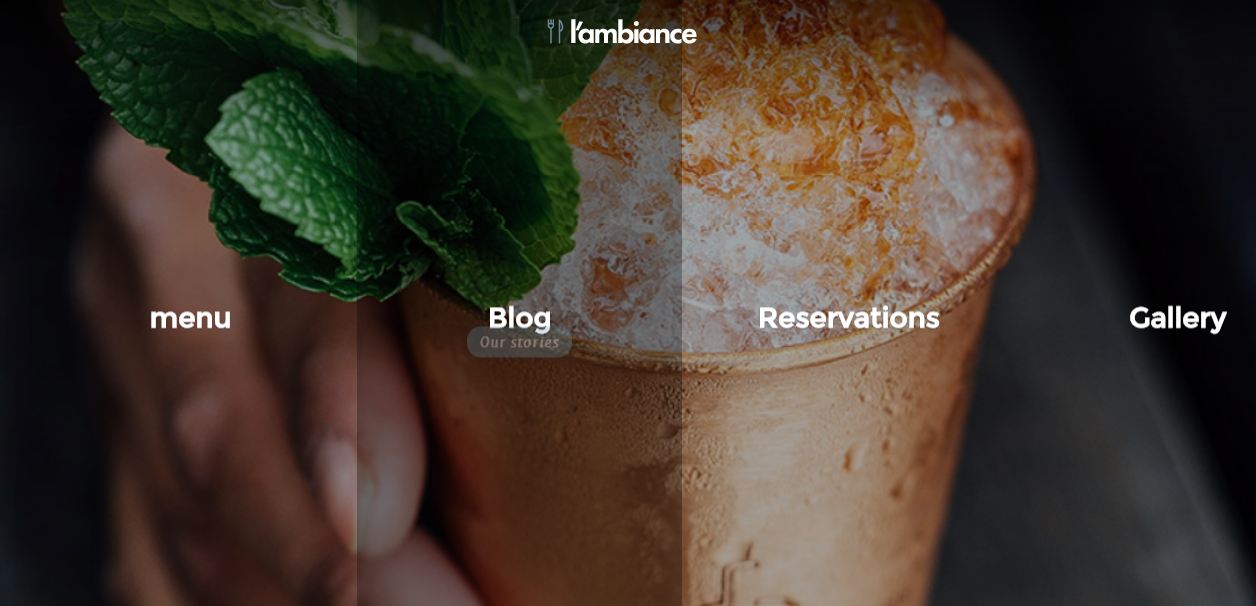 I'ambiance - mẫu giao diện website nhà hàng