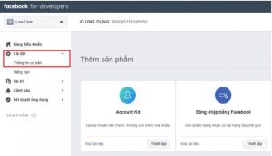 Giao diện trang quản lý cài đặt sẽ như thế này.