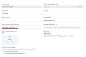 Cần điền tên URL chính sách quyền riêng tư
