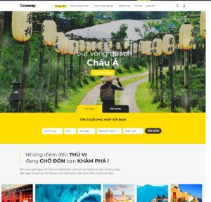 Mẫu website du lịch bán tour giống Getaway