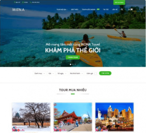 Mẫu website lữ hành Trabble.