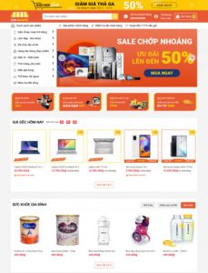 mẫu website bán hàng đẹp EGA Market 