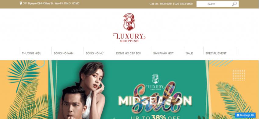 Mẫu website bán hàng đẹp Luxury