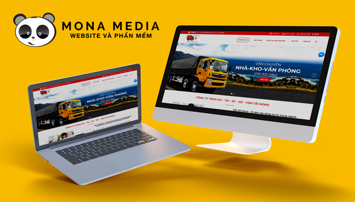 Mẫu website công ty vận tải của Mona Media