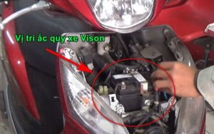 xác định vị trí bình ắc quy vision
