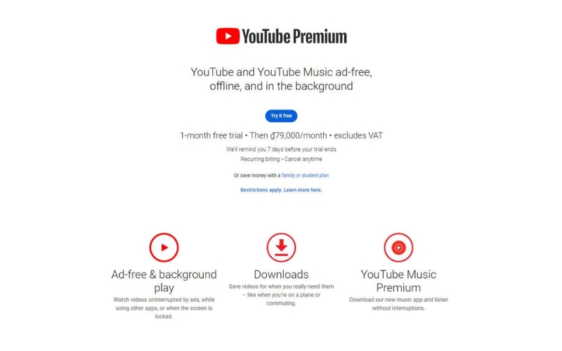 đăng ký youtube premium trên máy tính 