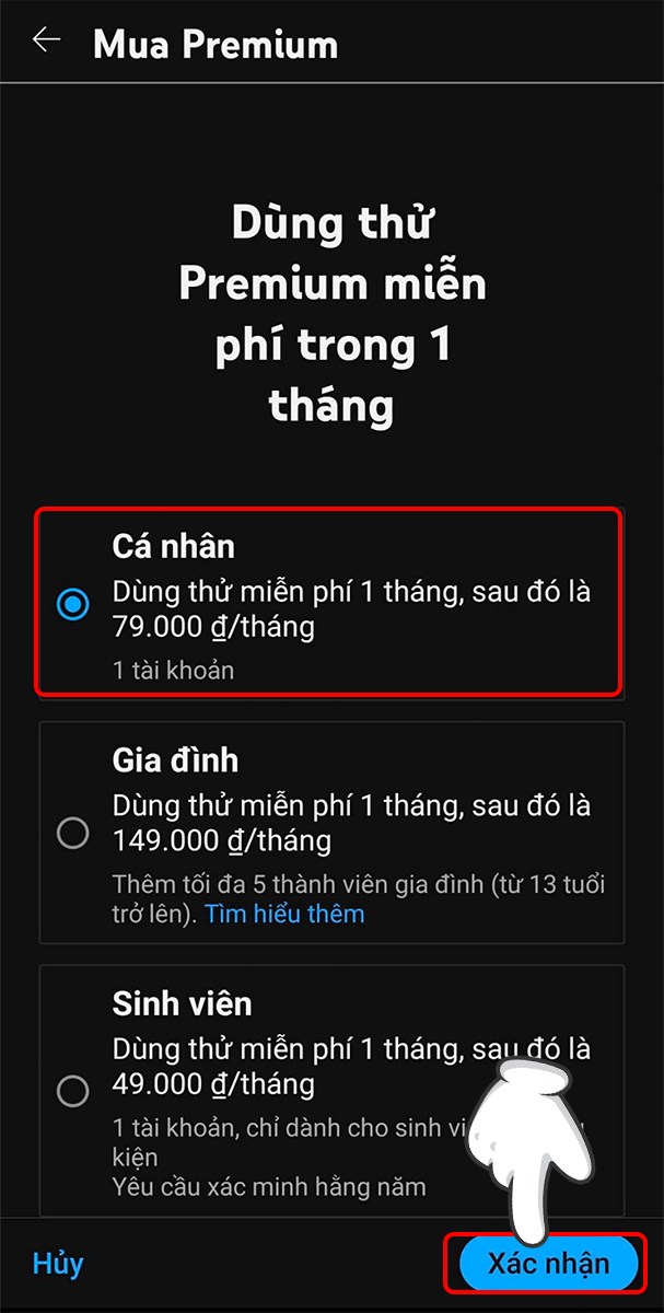 chọn gói youtube premium phù hợp