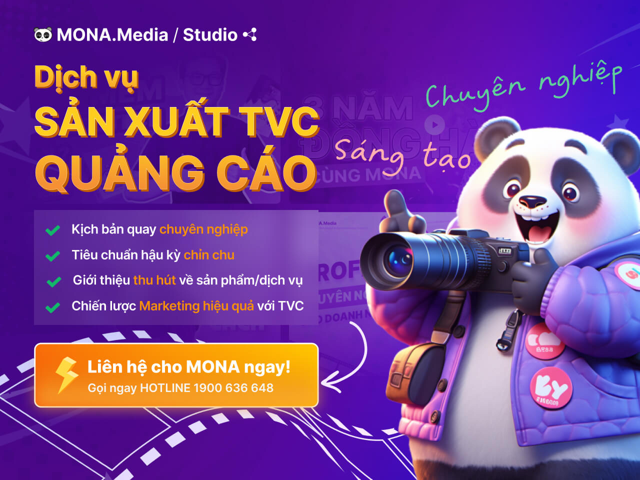 dịch vụ quay tvc quảng cáo tại Mona Media