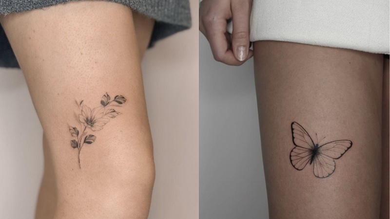 Tattoo ở đùi cho nữ